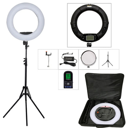 Yidoblo FE-480 Dimmable Ring lamp kit Camera Photo/Studio/Phone/Video 18" 96W 480 LED Ring Light LED Lamp +200cm tripod +Bag Kit