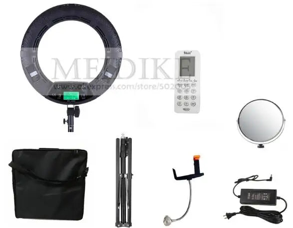 Yidoblo FC-480 RGB APP Control Ring Light LED Video Light Beauty nail skin Photography Movie Studio Ring lamp +tripod + bag