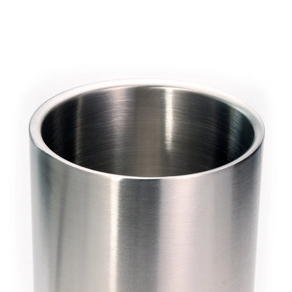 Wine Cooler- Ice Bucket Double Wall Stainless Steel - Multipurpose Use as Kitchen Utensil Holder and Flower Vase