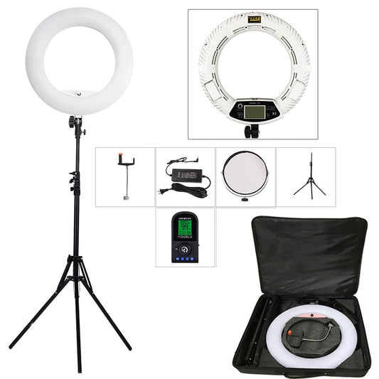 Yidoblo FE-480 Dimmable Ring lamp kit Camera Photo/Studio/Phone/Video 18" 96W 480 LED Ring Light LED Lamp +200cm tripod +Bag Kit