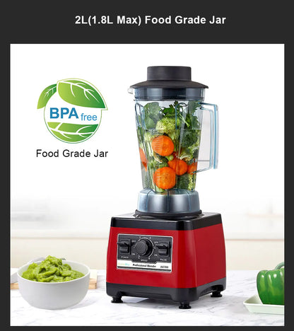 【7 Years Warranty】BPA Free Heavy Duty Commercial Grade Blender Professional Mixer Juicer Ice Smoothies Peak 2200W