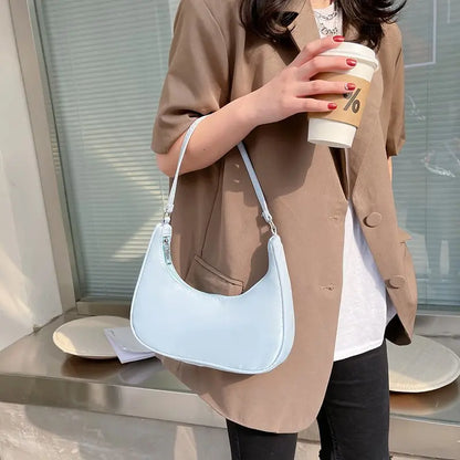 Women Bags Armpit Shoulder Bag Small Shoulder Purse Nylon Underarm Bags Clutch Women Hobos Summer Simple Handbags Bolso Feminina