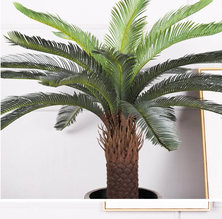 Tropical artificial palm tree, large palm branch, palm leaf, potted plant, family living room, office, hotel decoration