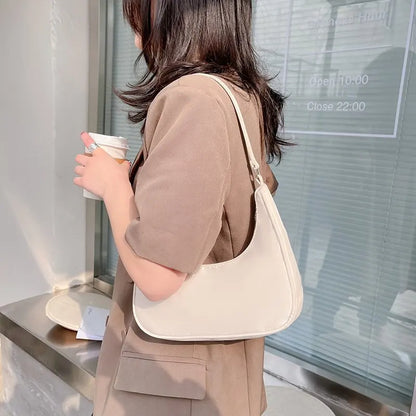 Women Bags Armpit Shoulder Bag Small Shoulder Purse Nylon Underarm Bags Clutch Women Hobos Summer Simple Handbags Bolso Feminina