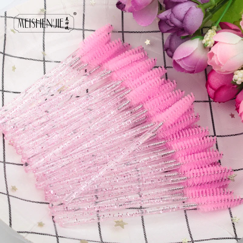 5-50PCS Crystal Eyelashes Brush Comb Eye Lashes Extension Mascara Wands Makeup Professional Makeup Beauty Tool Eye lashes Brush