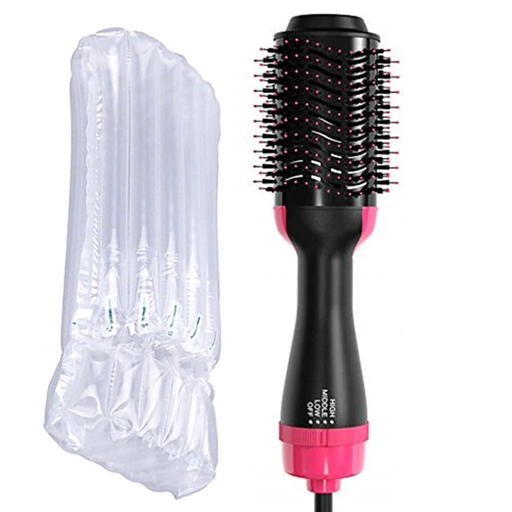 Blow Dryer with Comb 3 In 1 Hair Dryer Brush Salon Blower Brush Electric Hair Straightening Brush Curling Iron Hairbrush