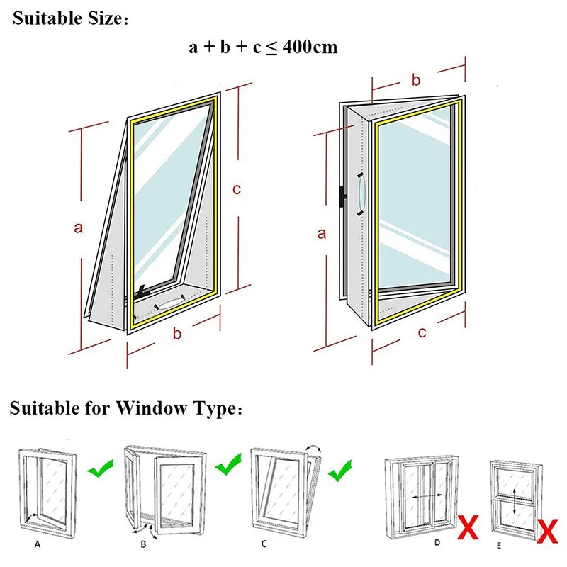 Promotion! AirLock Window Seal for Portable Air Conditioner,400 Cm Flexible Cloth Sealing Plate Window Seal with With Zip and Ad