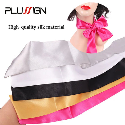 Plussign 1-2Pcs Satin Scarves For Women Hair Wig Grip Band 6*100Cm Silk Headband For Lace Front Wigs Satin Edge Headband