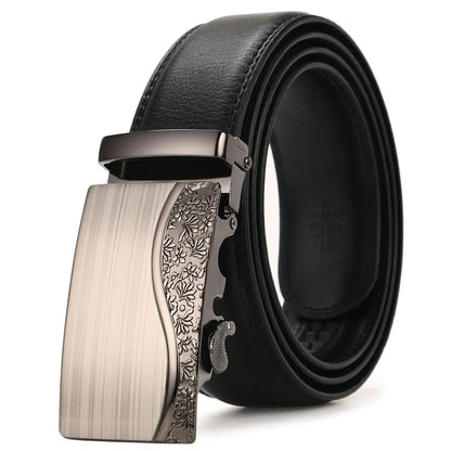 New Men Belts Fashion Pu Alloy Automatic Buckle Belt Business Casual Decoration Belt High Quality Men's Waistband Luxury Brand