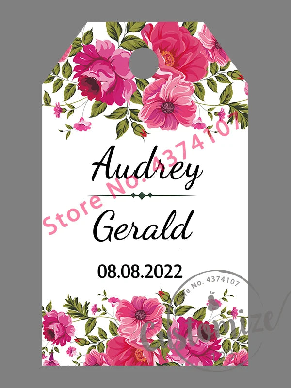 100 pcs/ set Personalised Gift Tags, Gift Tags, Handwritten Kraft Wedding Favour Label Custom