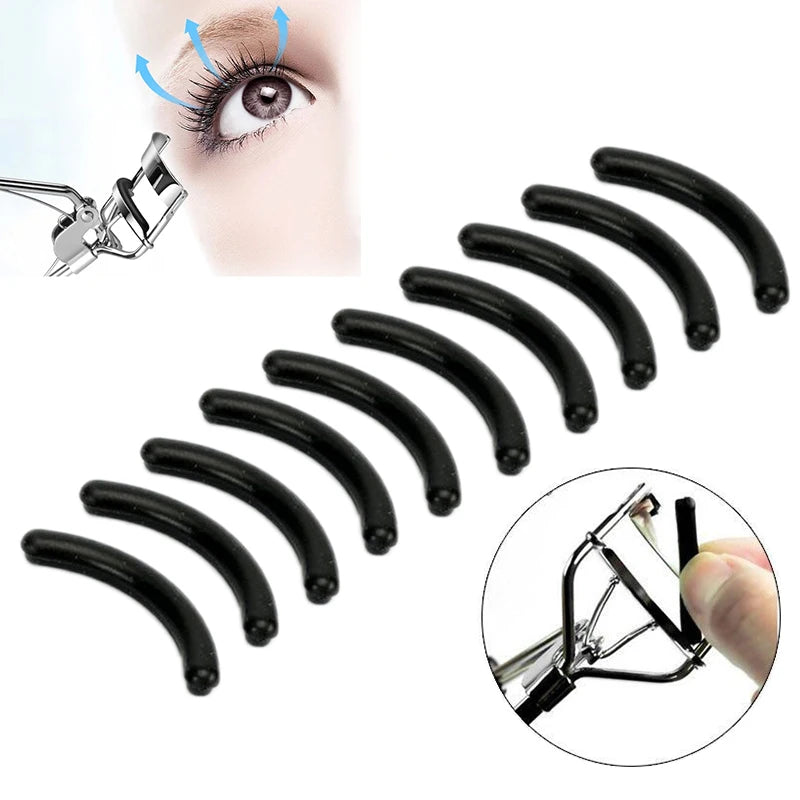 10/20/30 Pcs/set Black Replacement Eyelash Curler Refill Silicone Pads Makeup Curling Styling Tools Eyelash Replacement Tool