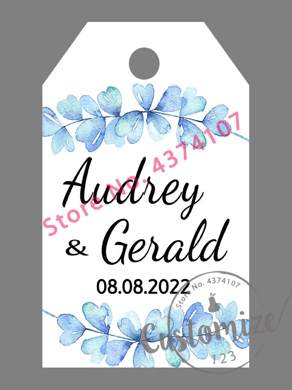 100 pcs/ set Personalised Gift Tags, Gift Tags, Handwritten Kraft Wedding Favour Label Custom