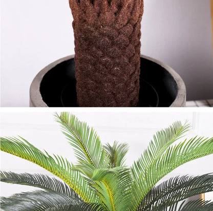 Tropical artificial palm tree, large palm branch, palm leaf, potted plant, family living room, office, hotel decoration