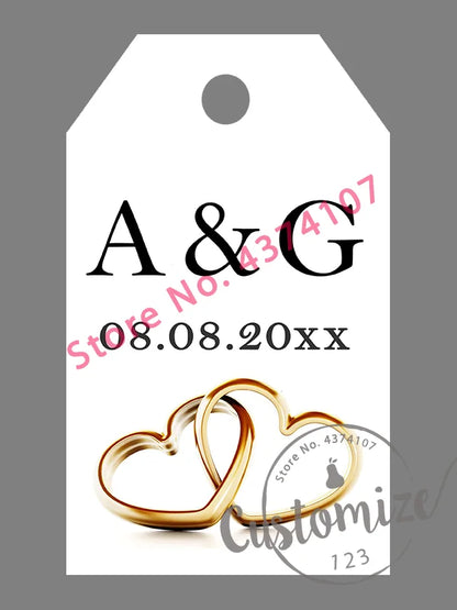 100 pcs/ set Personalised Gift Tags, Gift Tags, Handwritten Kraft Wedding Favour Label Custom