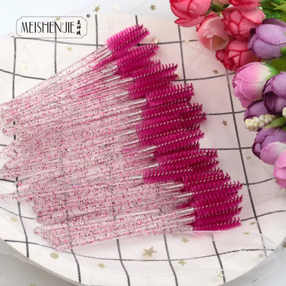 5-50PCS Crystal Eyelashes Brush Comb Eye Lashes Extension Mascara Wands Makeup Professional Makeup Beauty Tool Eye lashes Brush