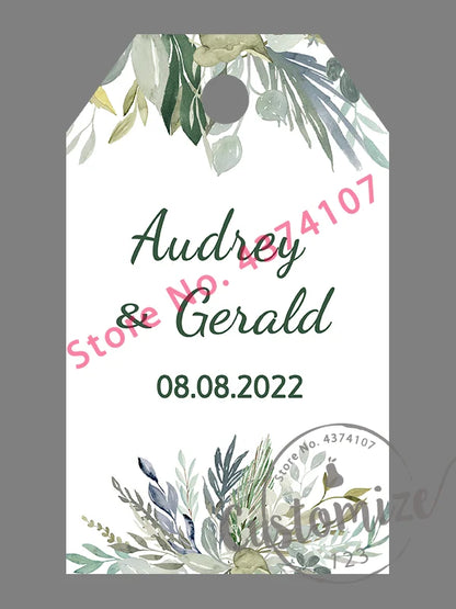 100 pcs/ set Personalised Gift Tags, Gift Tags, Handwritten Kraft Wedding Favour Label Custom