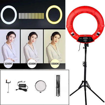 Yidoblo FD-480 18" Dimmable LED Ring lamp Kit 96W LED makeup Tattoos Light Lamp Ring light + stand (2M)+ handbag