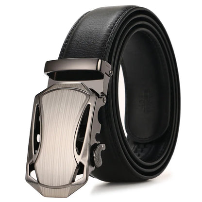 New Men Belts Fashion Pu Alloy Automatic Buckle Belt Business Casual Decoration Belt High Quality Men's Waistband Luxury Brand