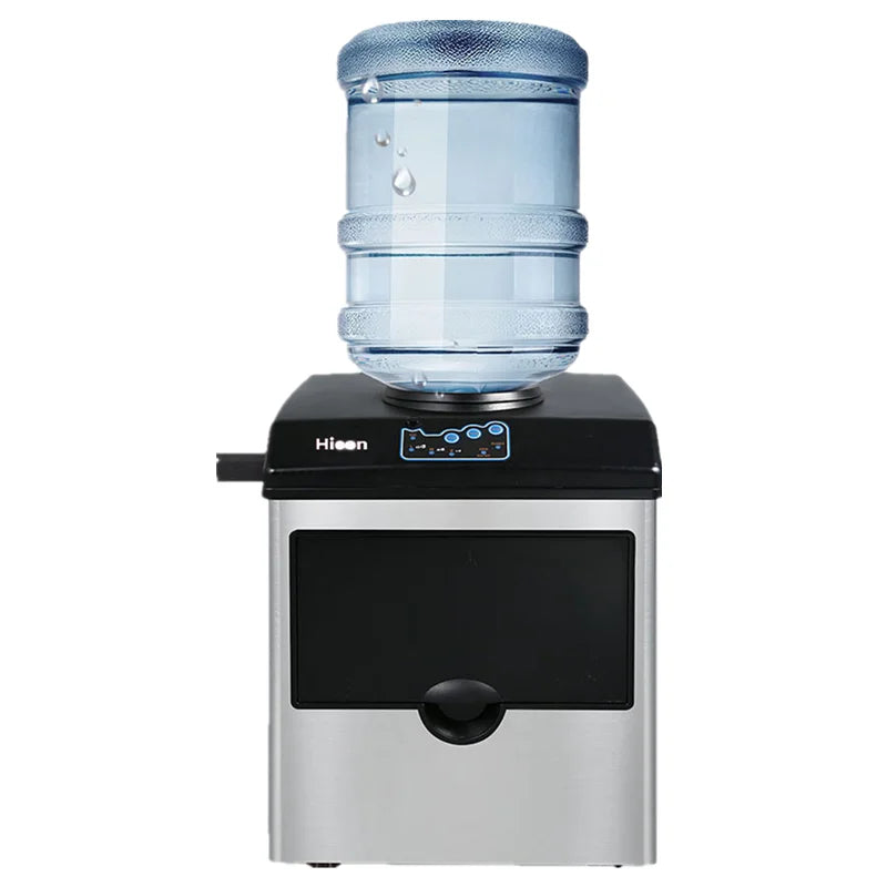 【Water Dispenser Ice Maker 2-in-1】Our countertop ice maker can make 48lb ice cubes daily, making ice as fast as 6-10 minutes