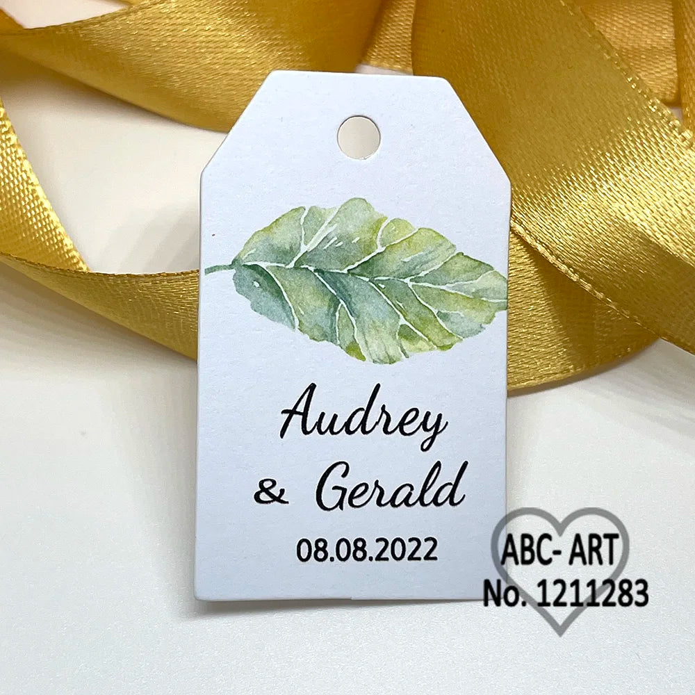 100 pcs/ set Personalised Gift Tags, Gift Tags, Handwritten Kraft Wedding Favour Label Custom