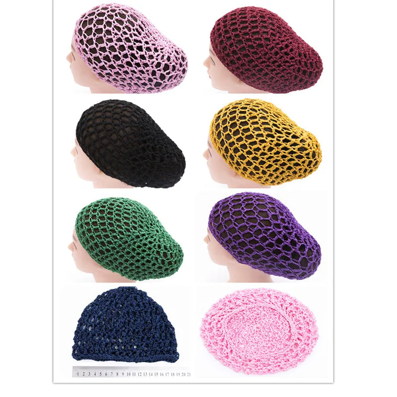 1 PCS New Arrival Women Ladies Soft Rayon Snood Hair Net Crocheted Hair Net Hot sale accessories hand-woven hair nets