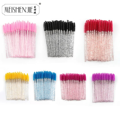 5-50PCS Crystal Eyelashes Brush Comb Eye Lashes Extension Mascara Wands Makeup Professional Makeup Beauty Tool Eye lashes Brush