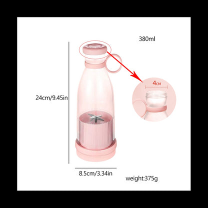 Rechargeable Mixers Fruit Juicers USB Portable Juice Bottle Mini Fast Electric Blender Smoothie Ice Maker White