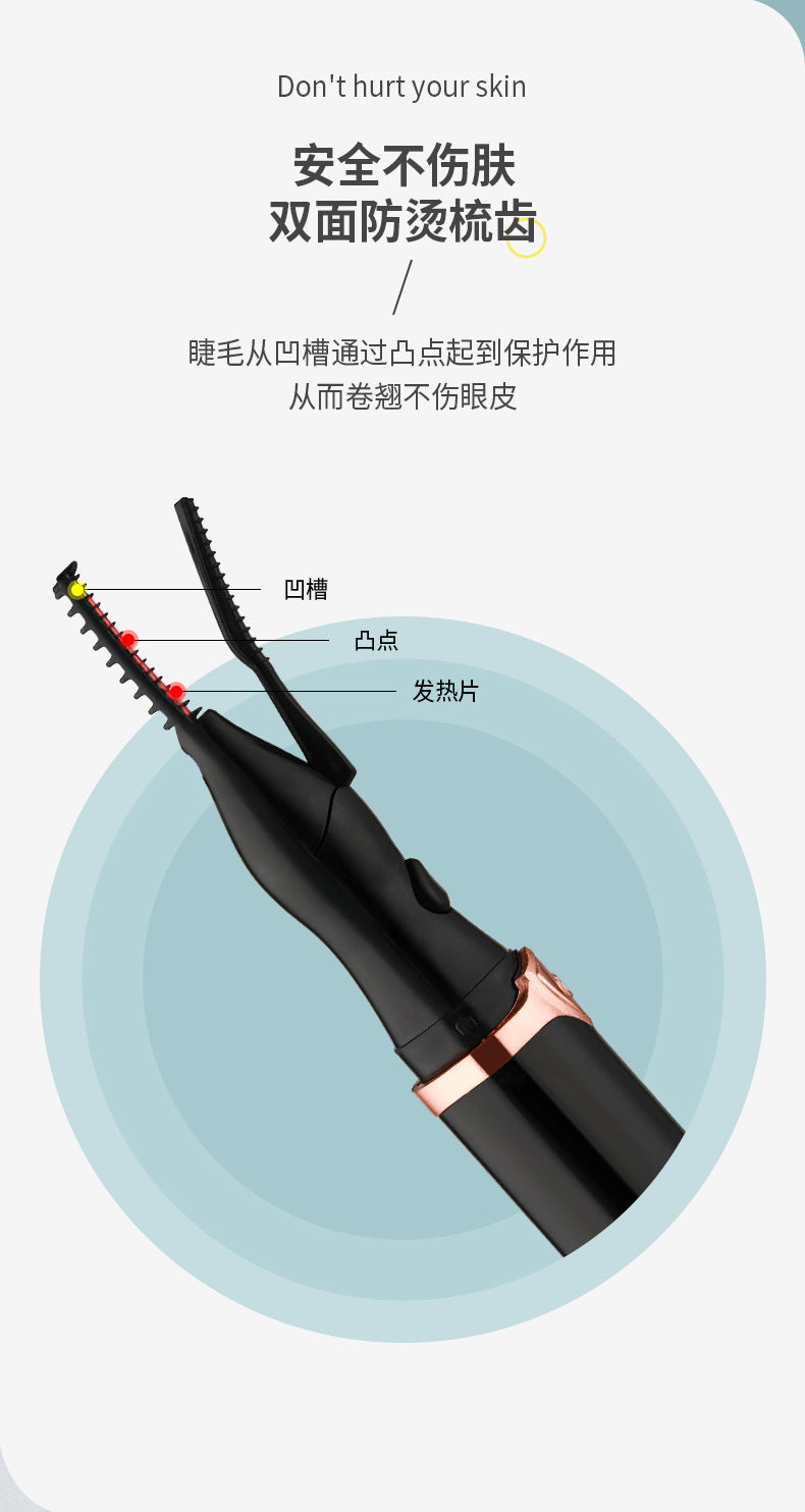 Intelligent Temperature-controlled Eyelash Curler Natural Curling Electric Eyelash Curler Styling Tool Makeup Eyelash Curling