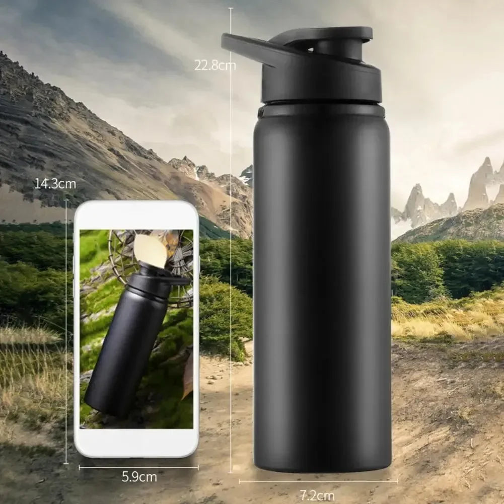 Portable Stainless Steel Water Bottle Bicycle Riding Drinking Water Bottle Outdoor Sport Travel Mug Metal Stainless Steel Bottle