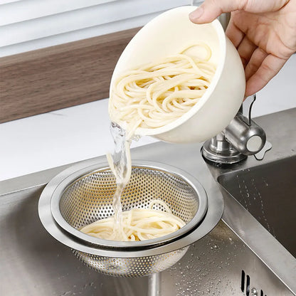 1/2Pcs Drain Water Basket Sink Drain Basket Kitchen Basin Organizer Swan Shape Drain Strainer Basket Hanging Stainless Steel