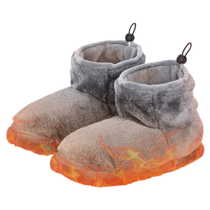 USB Heater Foot Shoes Winter Warm Snow Boots Comfortable Plush Warm Electric Slippers Feet Heated Shoes for Women Men