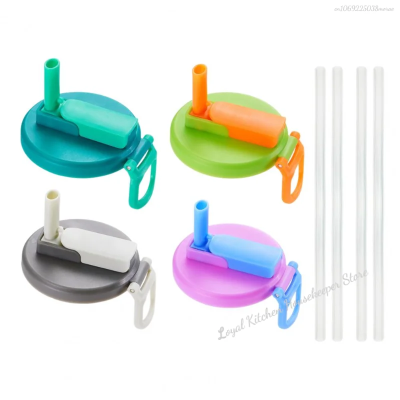 1pcs Silicone Lid Cover With 2 Straws Reusable Soda Can Lid Portable Canned Beverages Juice Beer Straw Cap For Home Picnic