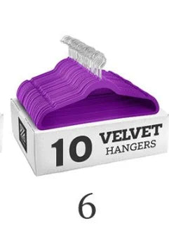 Velvet Non-Slip Hangers 10 Pack Gray Flocking Multifunctional Anti Slip Clothes Hanger Wrinkle Resistant Adult Plastic