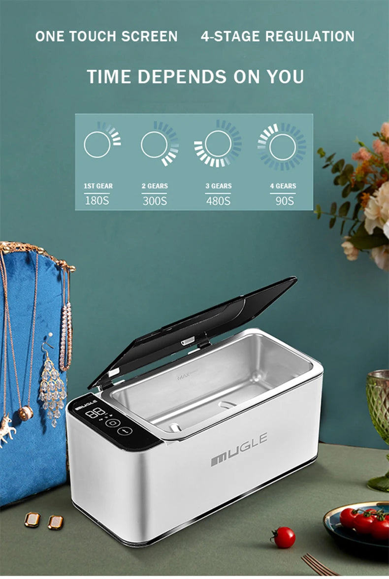 Ultrasonic Cleaner 35W High Frequency Cleaning Jewelry Glasses Watches Multifunctional 500ML Ultrasonic Cleaning Cleaning Bath