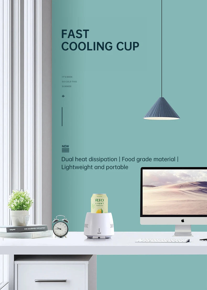 USB Refrigerator Beverage Fast Cooler Cup Electric Beer Bottle Can Water Soda Drinks Cooling Mug Ice Car Home Refrigeration Cup