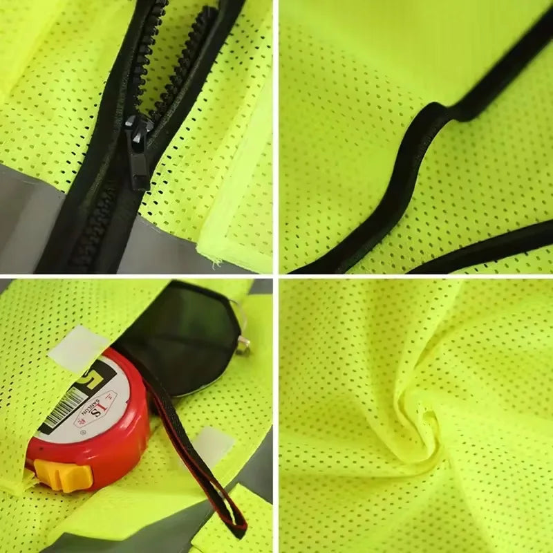 High Visibility Reflective Vest Working Clothes Motorcycle Cycling Sports Outdoor Reflective Safety Clothing Reflective Jacket