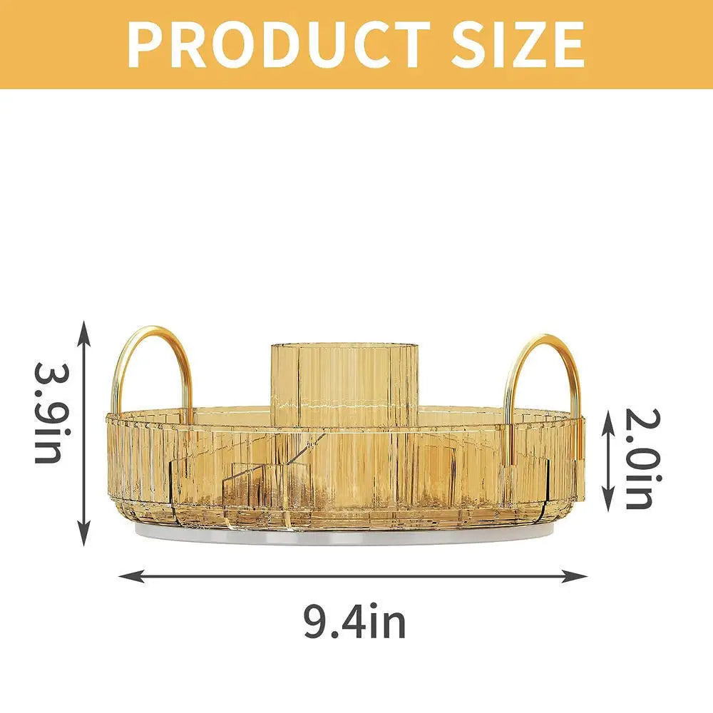 360° Rotating Cosmetics Storage Rack Large-capacity Perfume Skin Care Product Organizer Toilet Dressing Table Storage Shelf