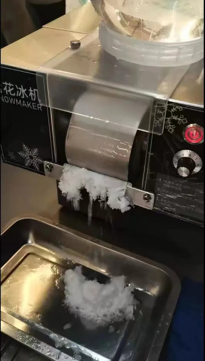 Upgrade 60kg/24H Commercial Korea Bingsu Machine Air Cooling Snow Ice Maker Shaver Machine Snowflake Ice Machine Street Food