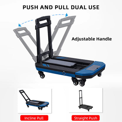 Universal Folding Hand Truck Wheel Folding Cart Heavy Duty Hand Truck Foldable Trolley Outdoor Camping Wagon Luggage Cart ﻿