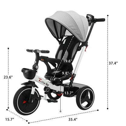 Ubravoo Baby Stroller Tricycle Ride Bike , 360 Degree Rotation Sitting & Lying,Celerity Disassembly & Assembly,1-5 Years