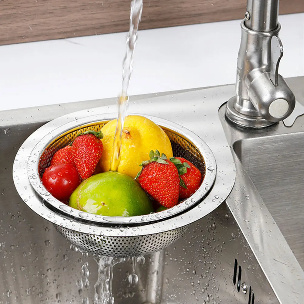 1/2Pcs Drain Water Basket Sink Drain Basket Kitchen Basin Organizer Swan Shape Drain Strainer Basket Hanging Stainless Steel