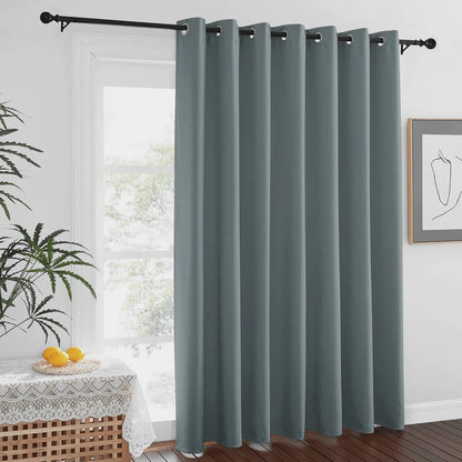 1PC Blackout Curtains Full Shading Solid Thermal Insulated Grommet Window Drapes  for Bedroom Living room Office Meetingroom