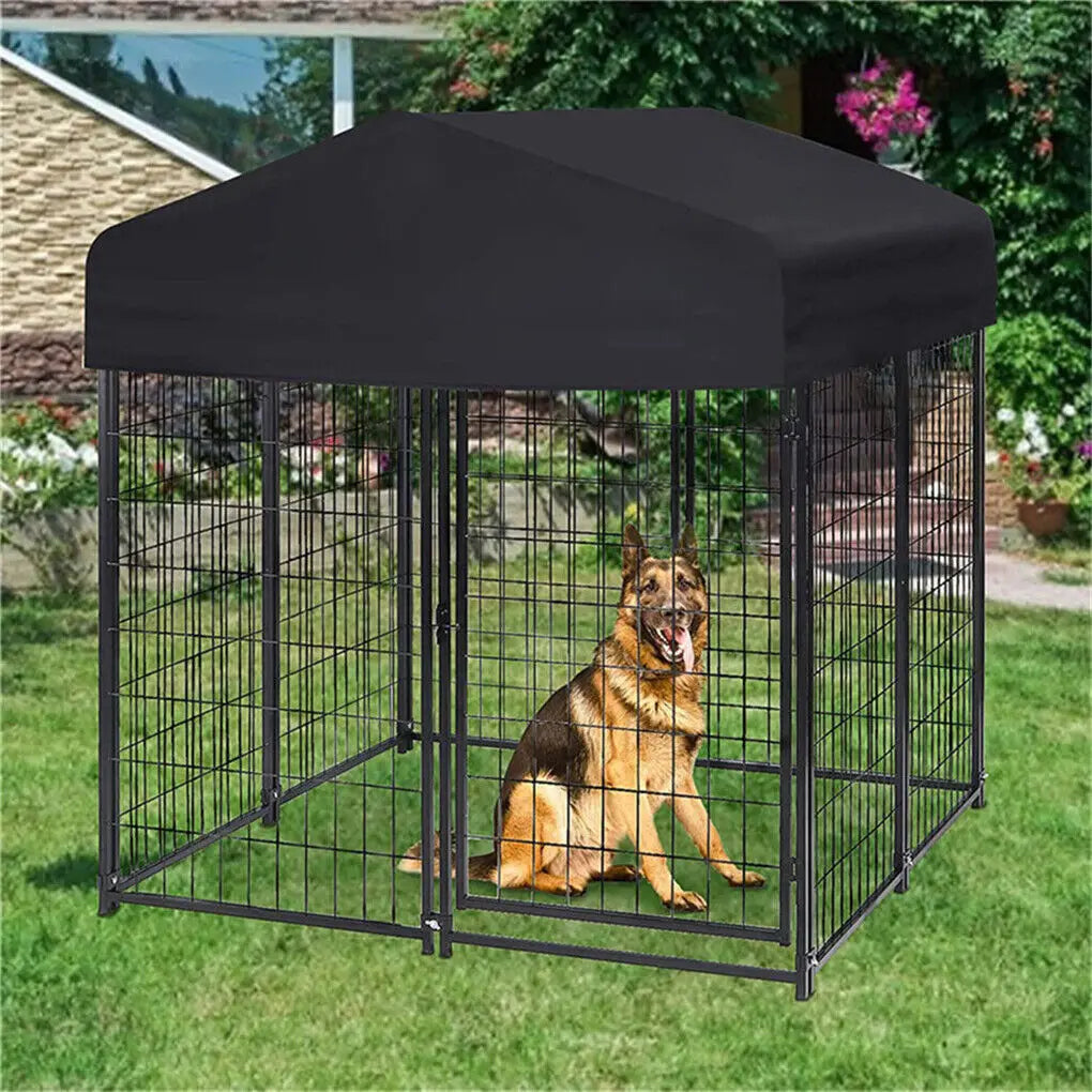 Oversize Dog Cage, Pet Run Enclosure, Playpen with Roof, for Outdoor Pet Kennel, High Fence