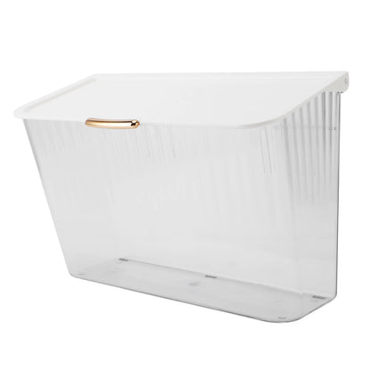 Transparent household clothing storage basket 4L bathroom perforation-free non-trace wall hanging dirty clothes socks dust-proof