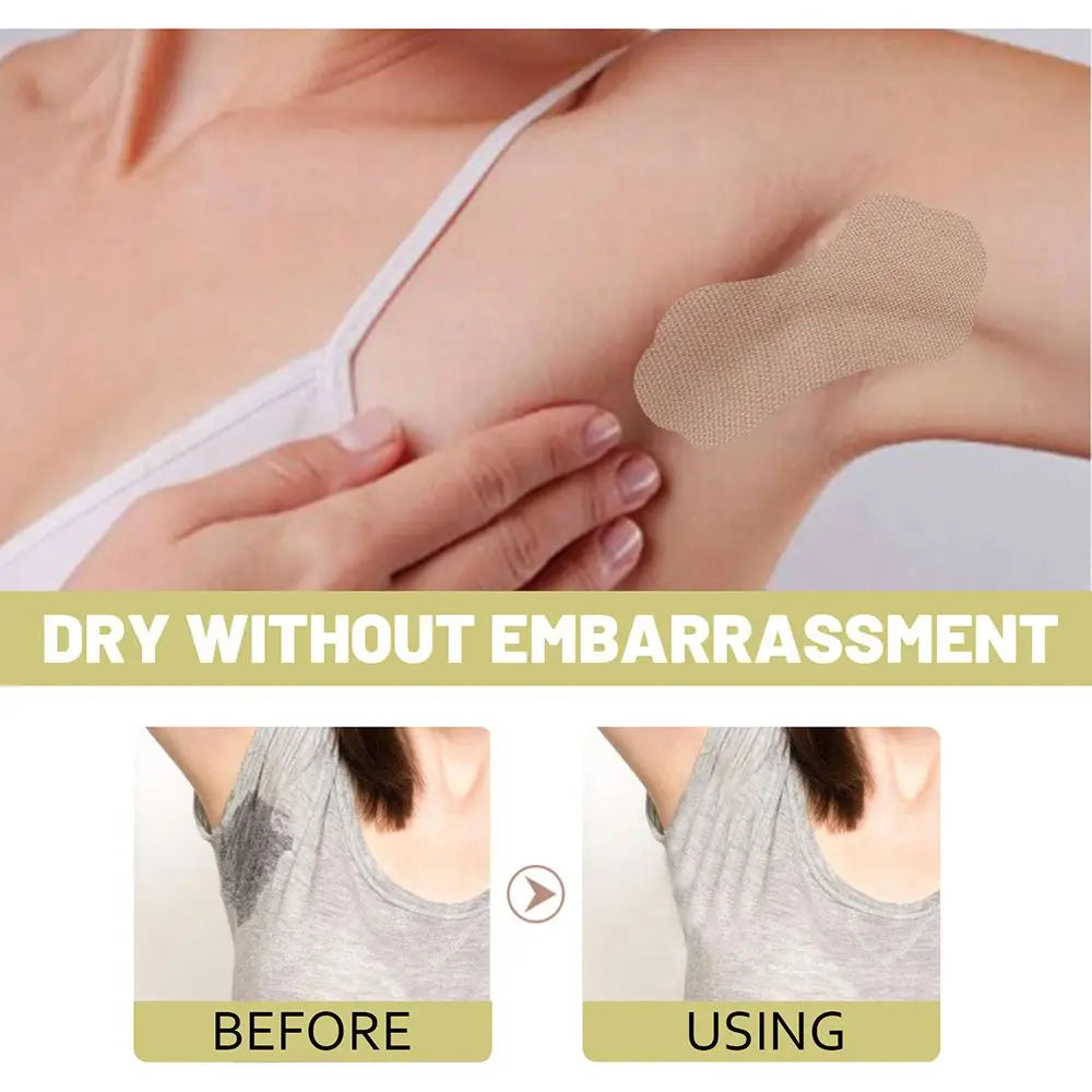 12PCS Beauty & Health Non-ieakage Perspiration Armpits Sweat Sticker Anti Sweat Pads Underarm Absorb Patch Deodorants