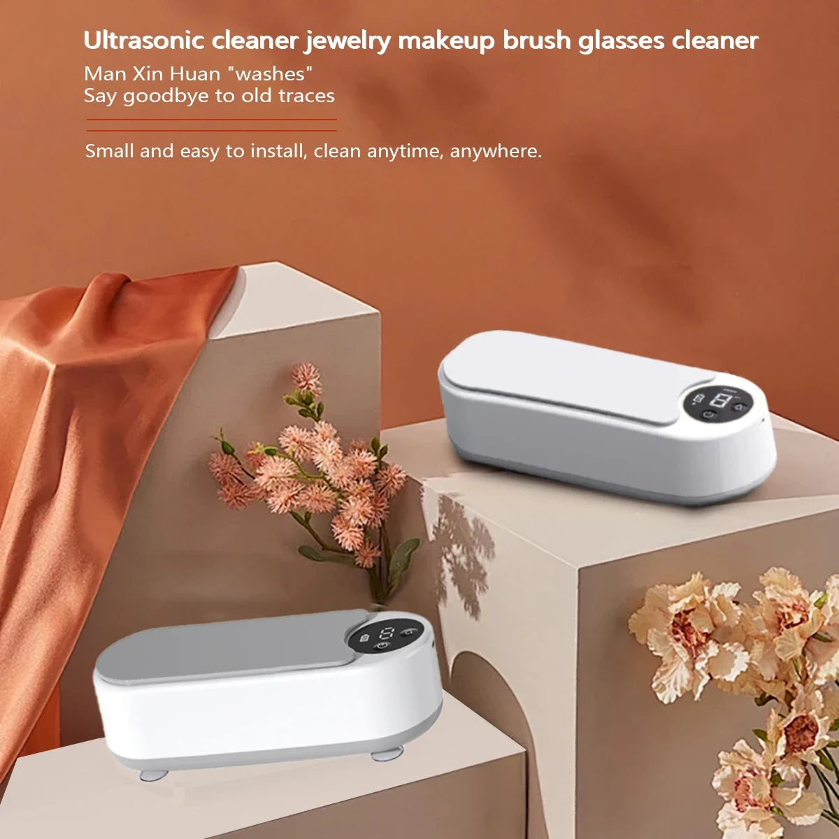 1pc-Ultrasonic Eyeglass Cleaner-USB Rechargeable Ultrasonic Cleaning Device for Jewelry,Glasses,Watches&More with Timer Function