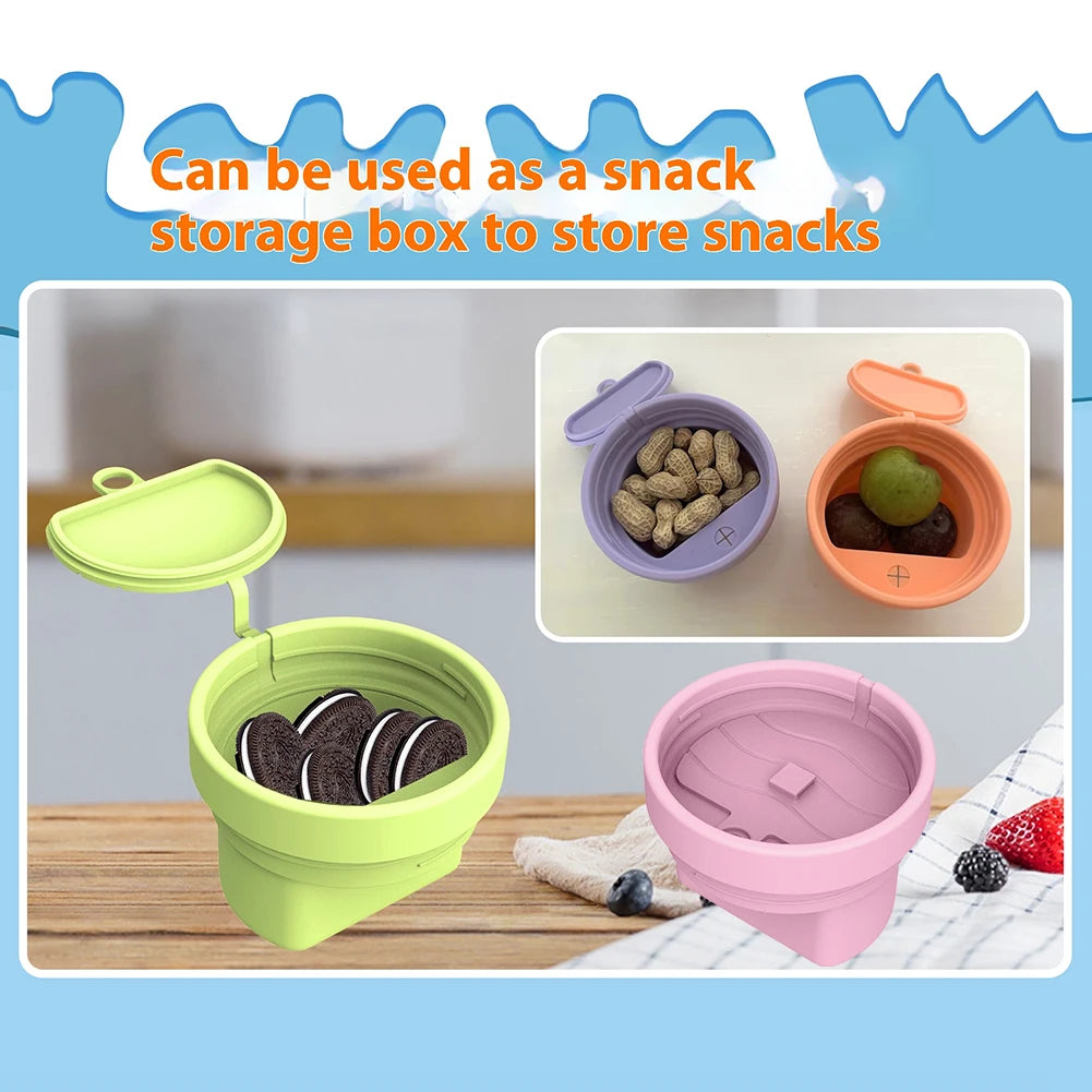 Silicone Ice Cream Cup with Lid & Spoon Ice Cream Container Freezer Storage Container for Stanley 40oz Water Cup Accessories