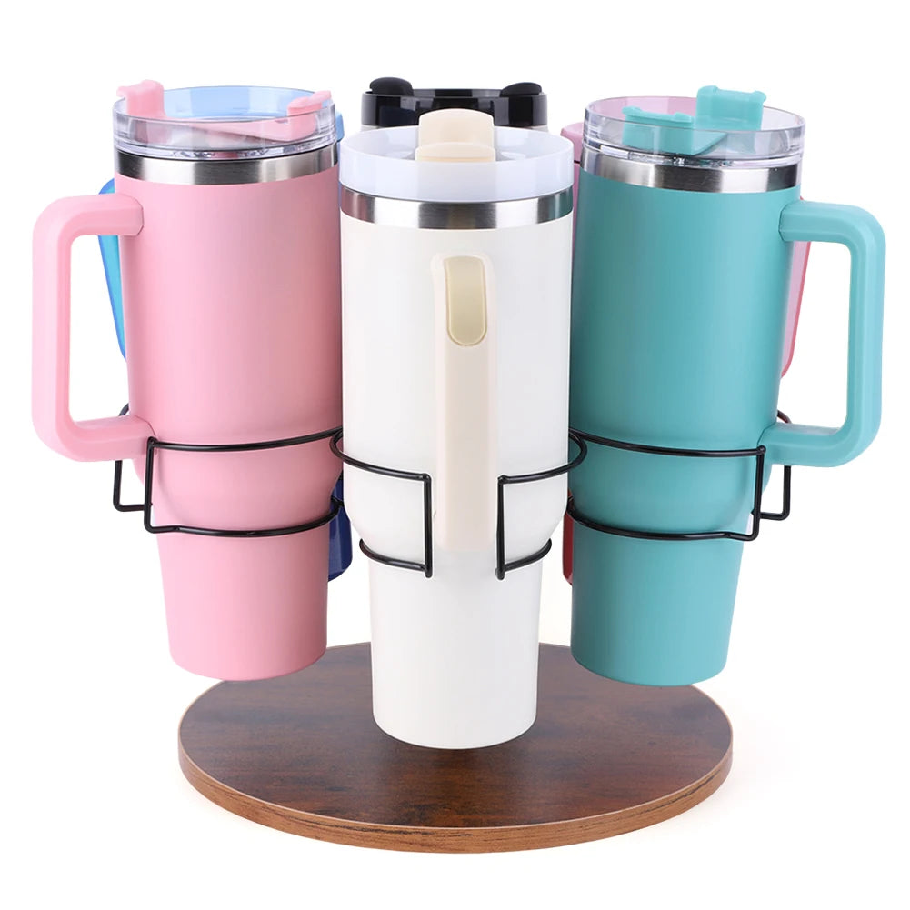 6 Slots Water Bottle Organizer Cup Storage Holder Rotating Bottle Organizer for Stanley 40oz Cup Accessories