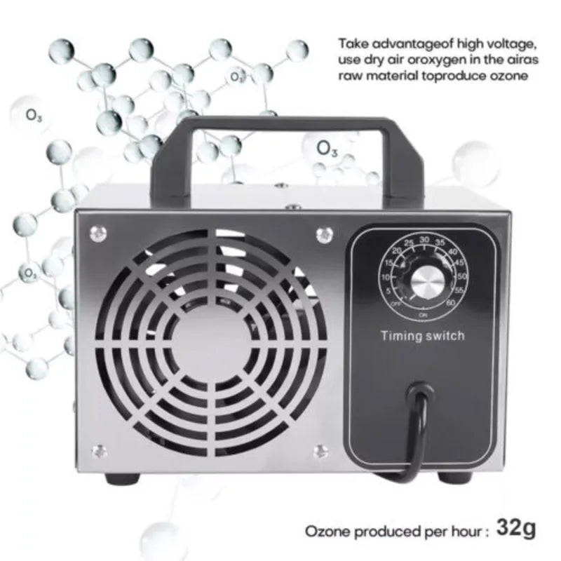 Ozone Generator Hine Air Filter Purifier W/ Timing Switch Ozonizer 32000Mg/H