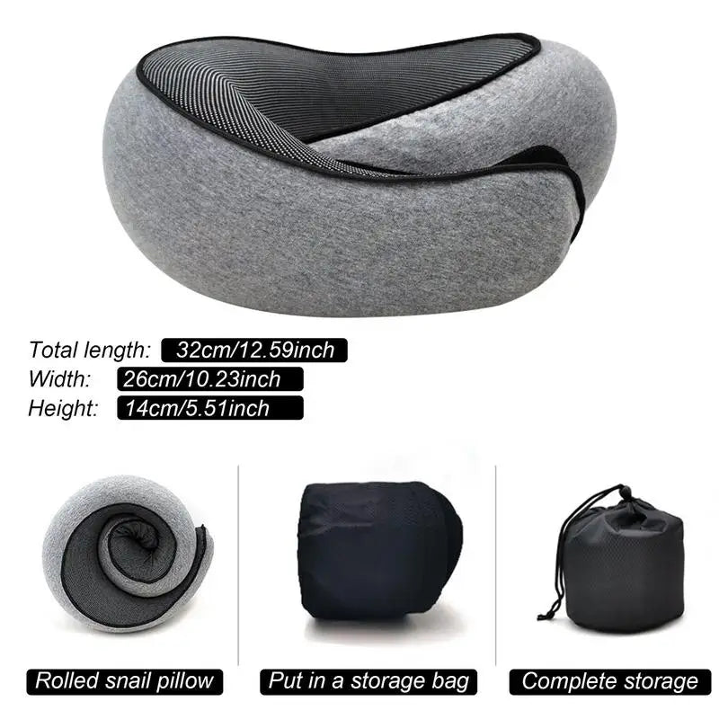 Travel Pillow Memory Foam Neck Support For Flight Comfortable Head Cushion Support Pillow Accessories For Sleep Rest Airplane